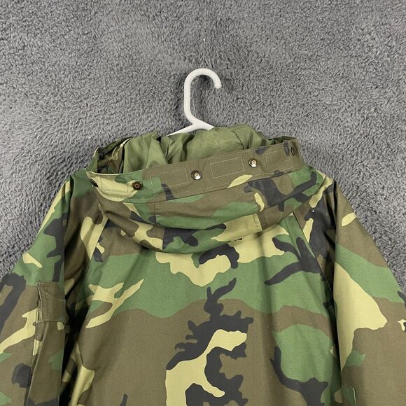 Military Jacket Mens Medium Long Cold Weather Parka w/ Liner BDU Woodland - Picture 6 of 8